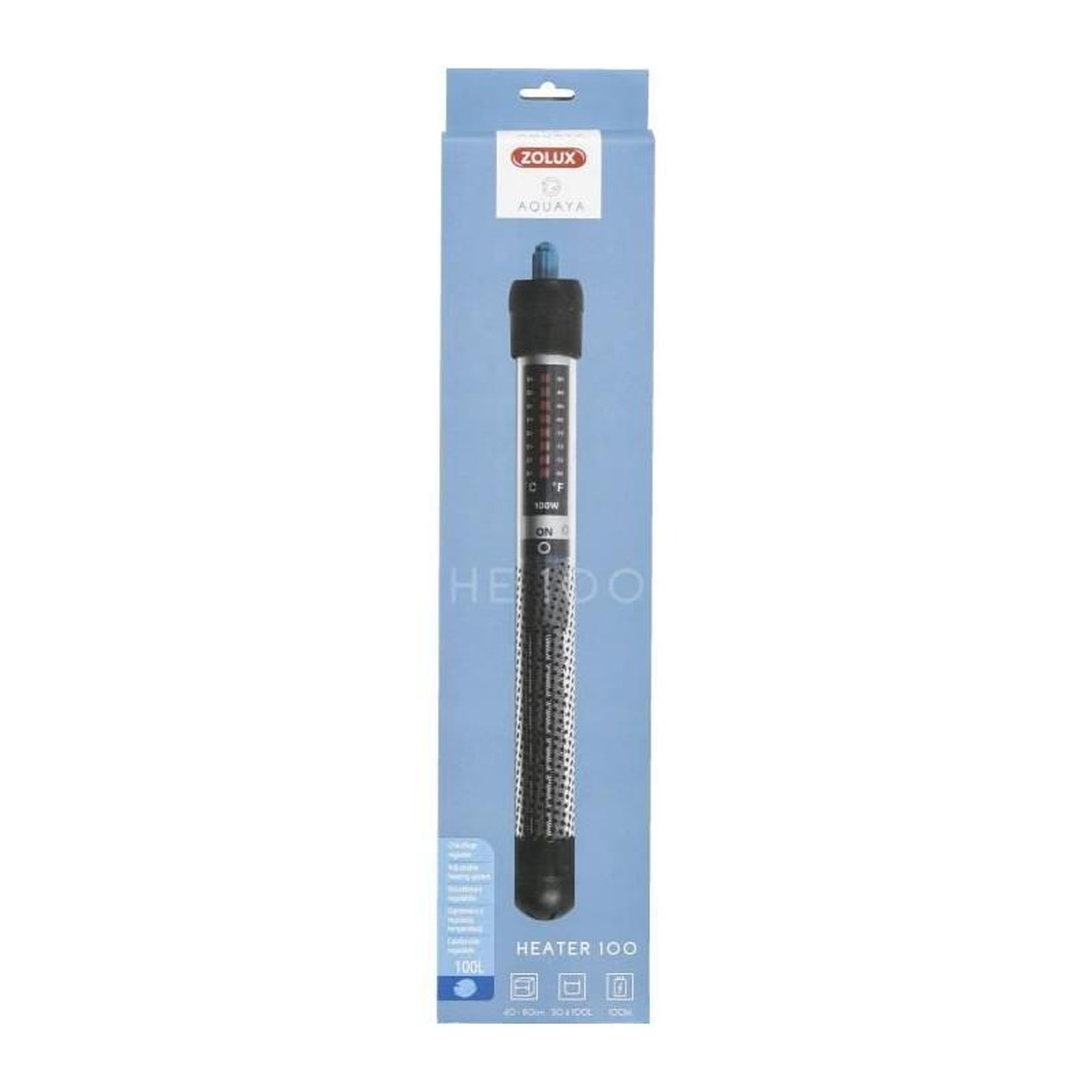Zolux Chauffage - Zolux - Pour aquarium - Température réglable jusqu'a 34°C - 100W