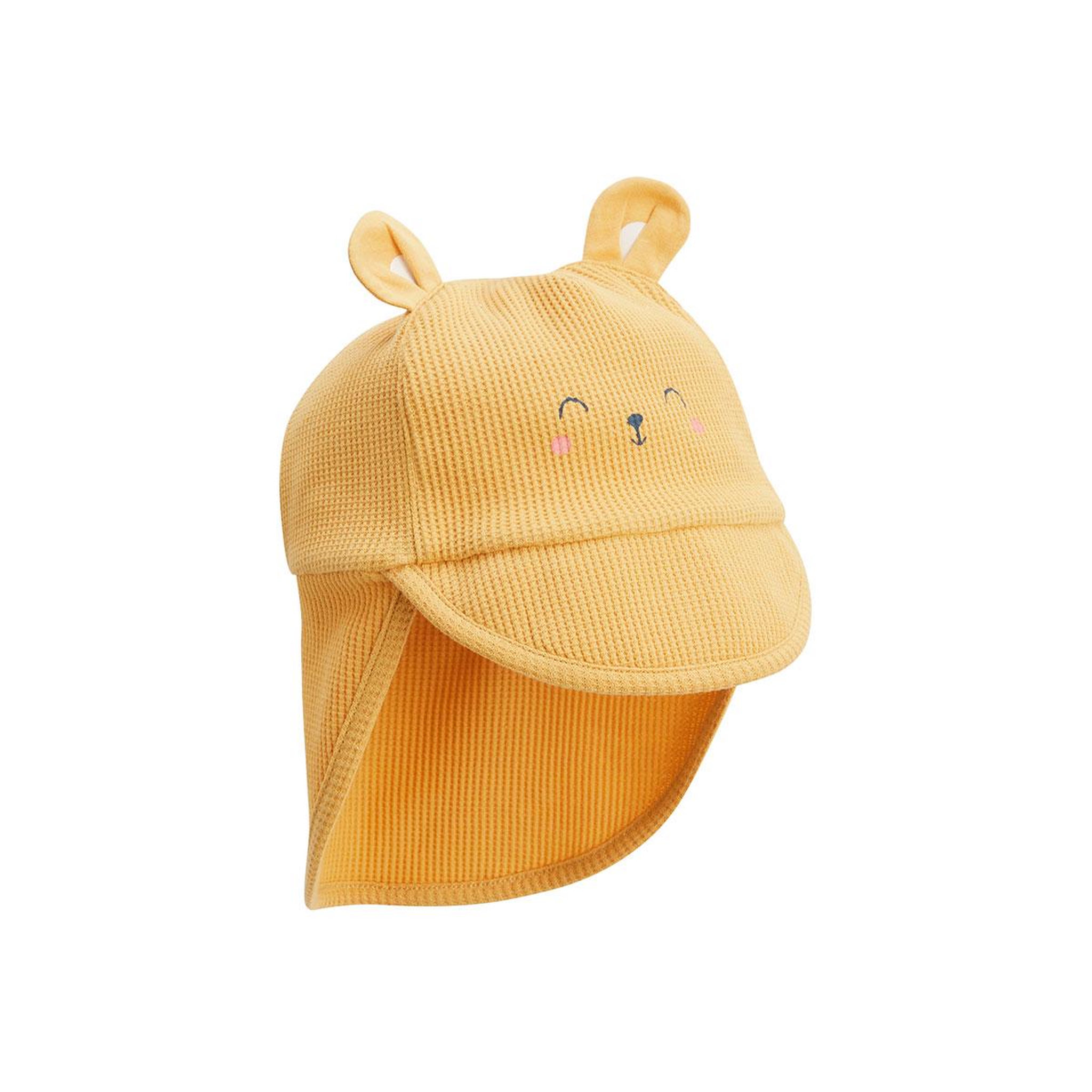 Petit Béguin Casquette cache-cou bébé hawaiki. Coloris disponibles : Jaune