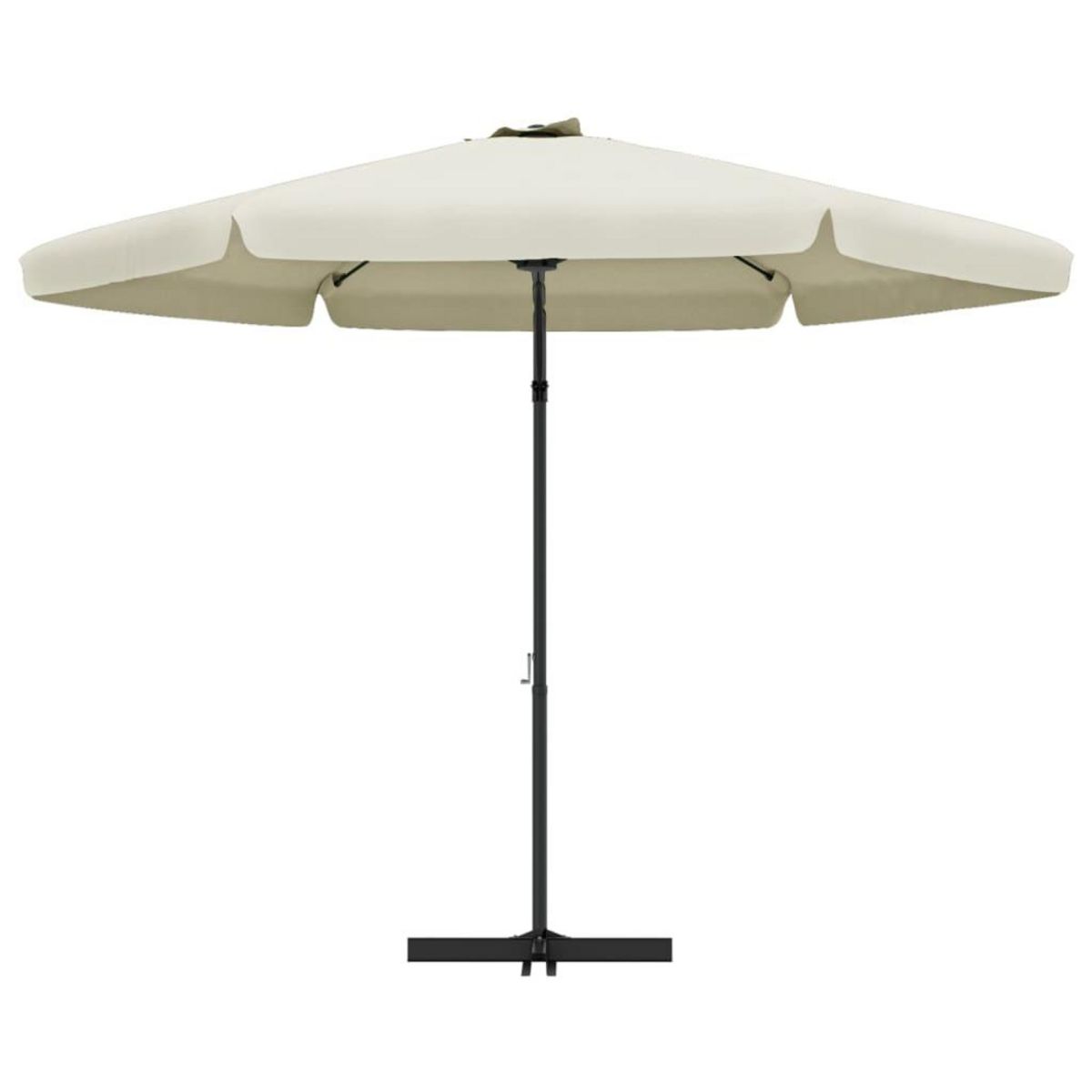 VIDAXL Parasol d'exterieur avec mat en acier 300 cm blanc sable