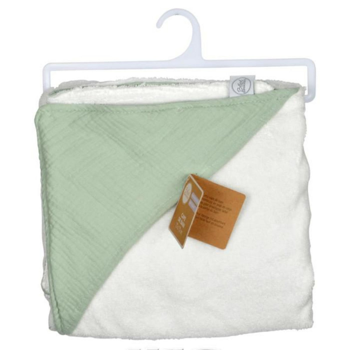 Paris Prix Cape de Bain Bébé  Absorbant  75x75cm Vert Céladon