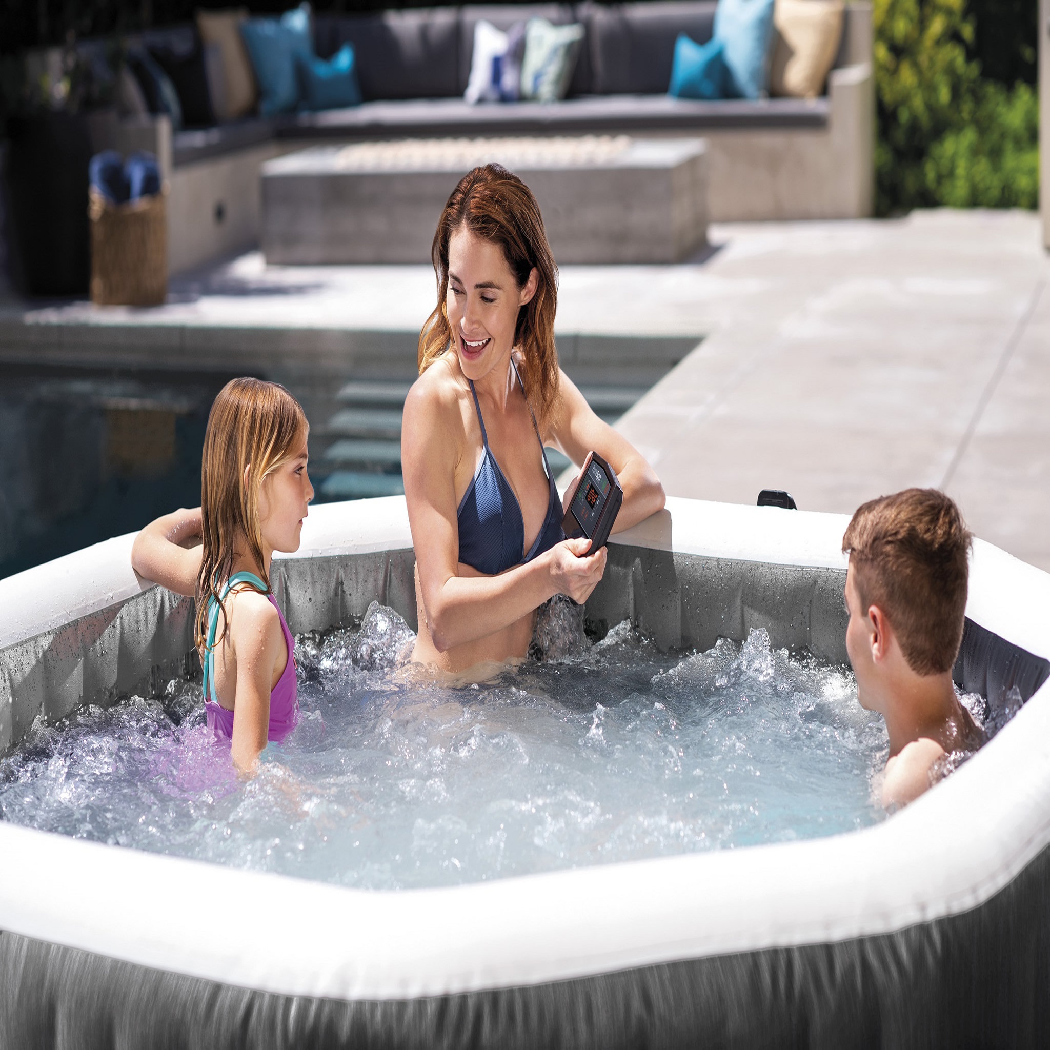 Voir la diapositive 3 : Intex PURE SPA CARBONE 4 PLACES