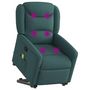 Voir la diapositive 3 : VIDAXL Fauteuil inclinable de massage Vert fonce Tissu