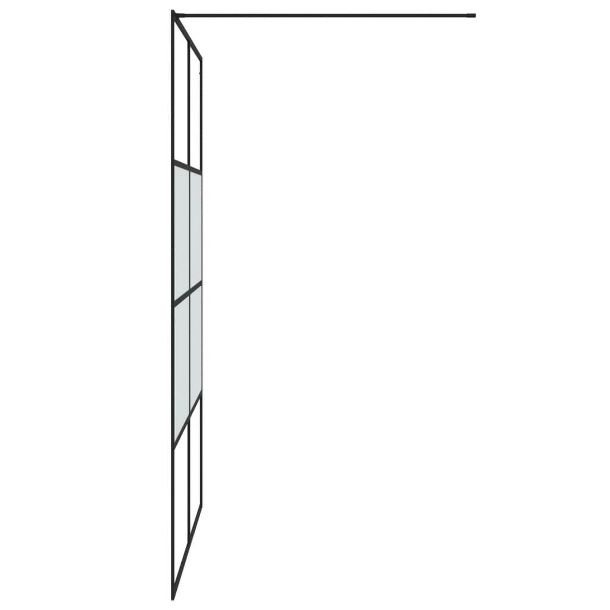 Voir la diapositive 4 : VIDAXL Paroi de douche Noir 140x195 cm Verre ESG demi-depoli