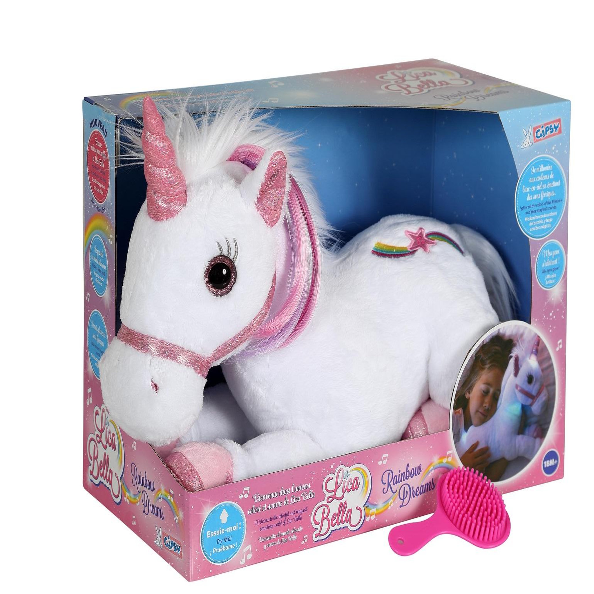 Voir la diapositive 4 : GIPSY Peluche musicale licorne Lica Bella 35 cm