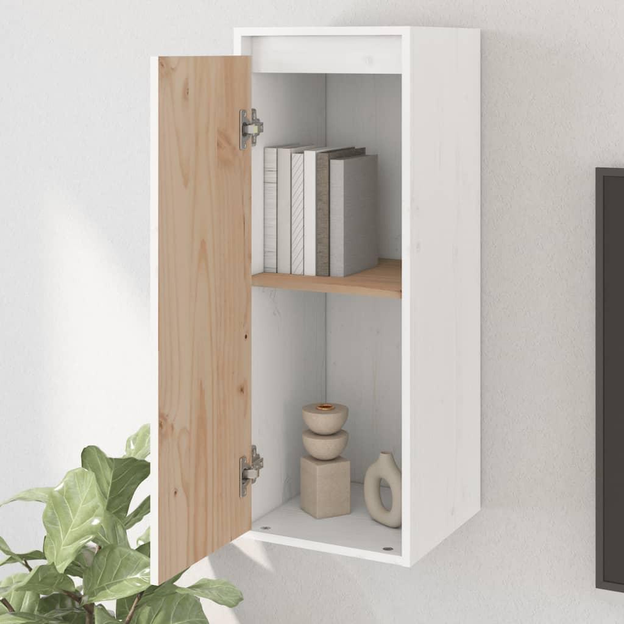Voir la diapositive 4 : VIDAXL Armoire murale Blanc 30x30x80 cm Bois de pin massif