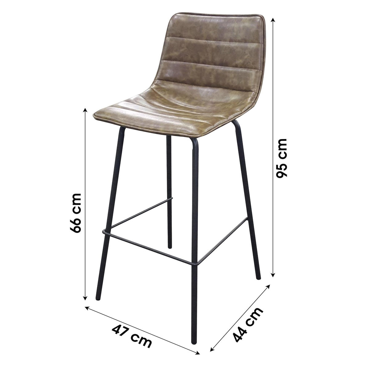 DIVERS Tabouret de bar industriel Brooklyn