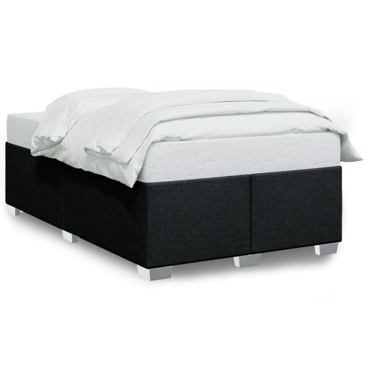 VIDAXL Cadre de lit sans matelas noir 120x200 cm tissu