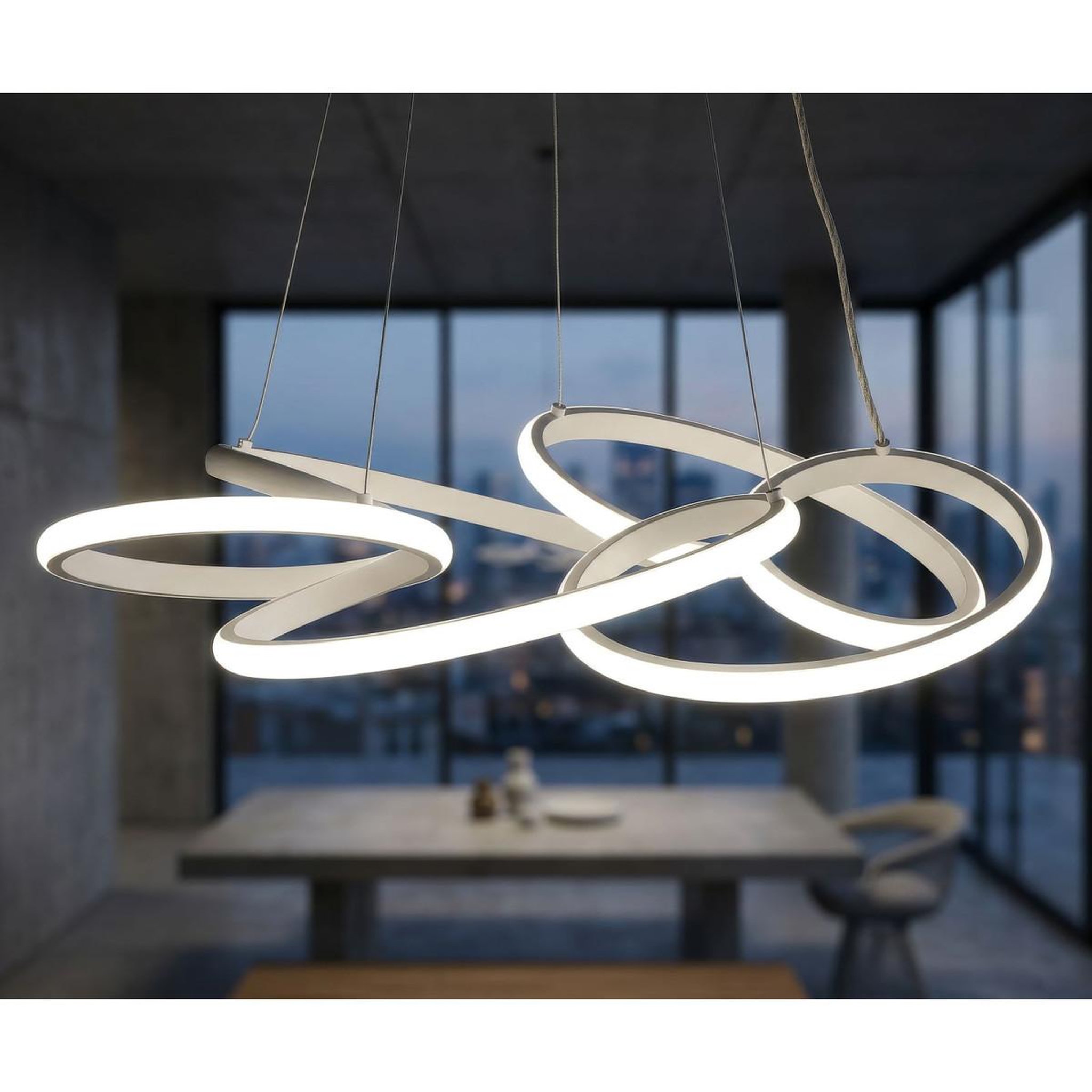 Voir la diapositive 5 : Paris Prix Suspension led design  glovy  120cm blanc
