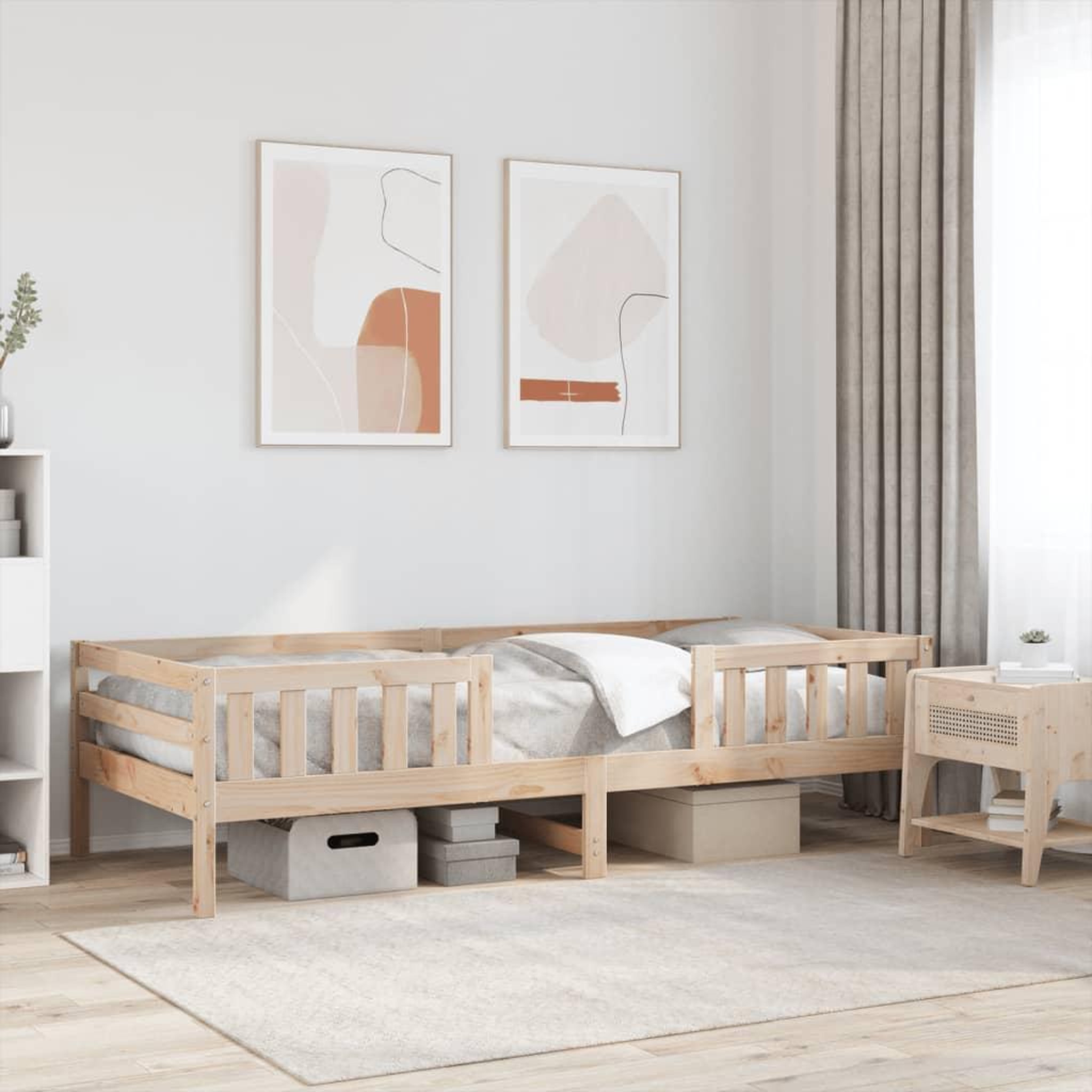 VIDAXL Cadre de lit sans matelas 90x200 cm bois de pin massif