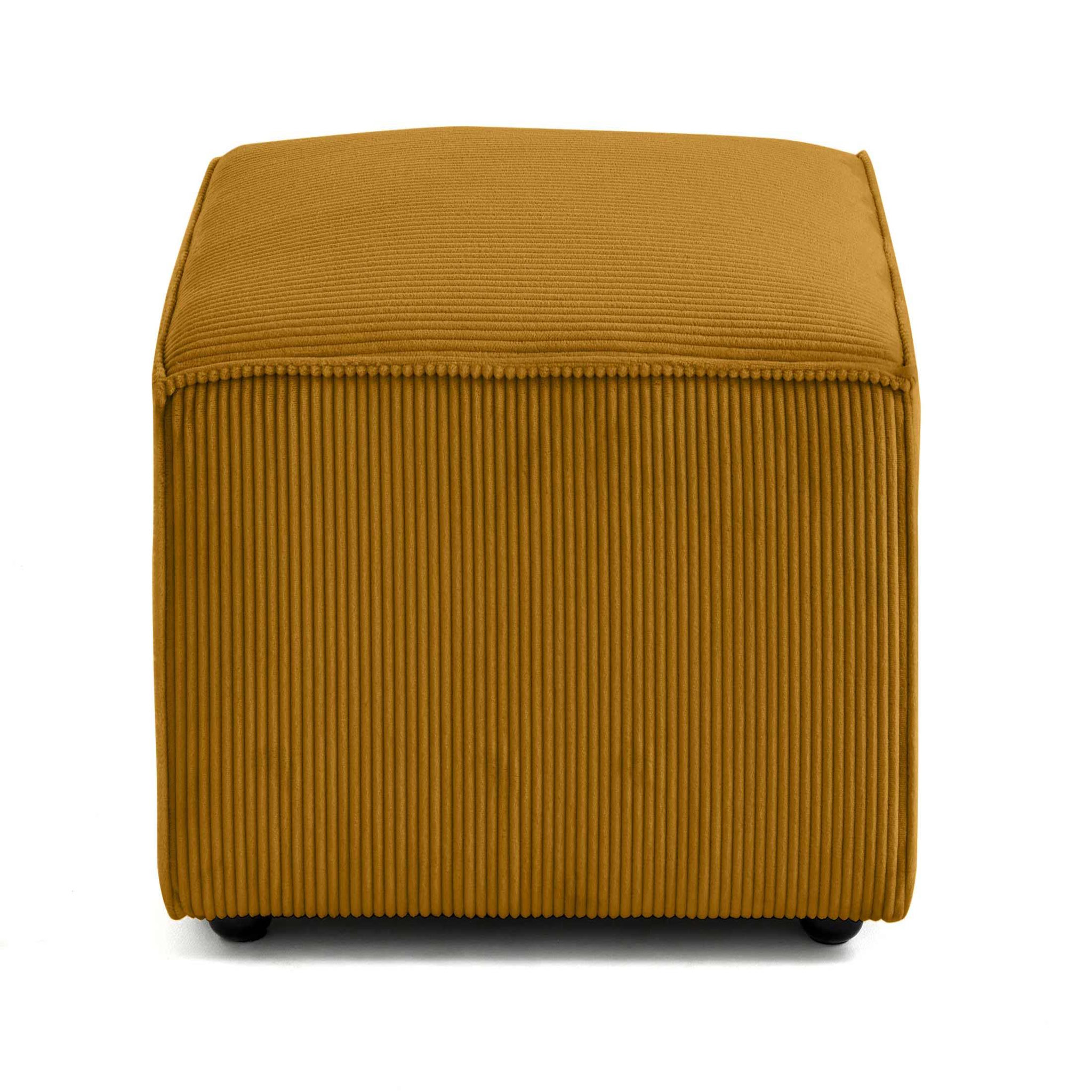 Voir la diapositive 1 : BEST MOBILIER Arty - pouf d'appoint - en velours côtelé