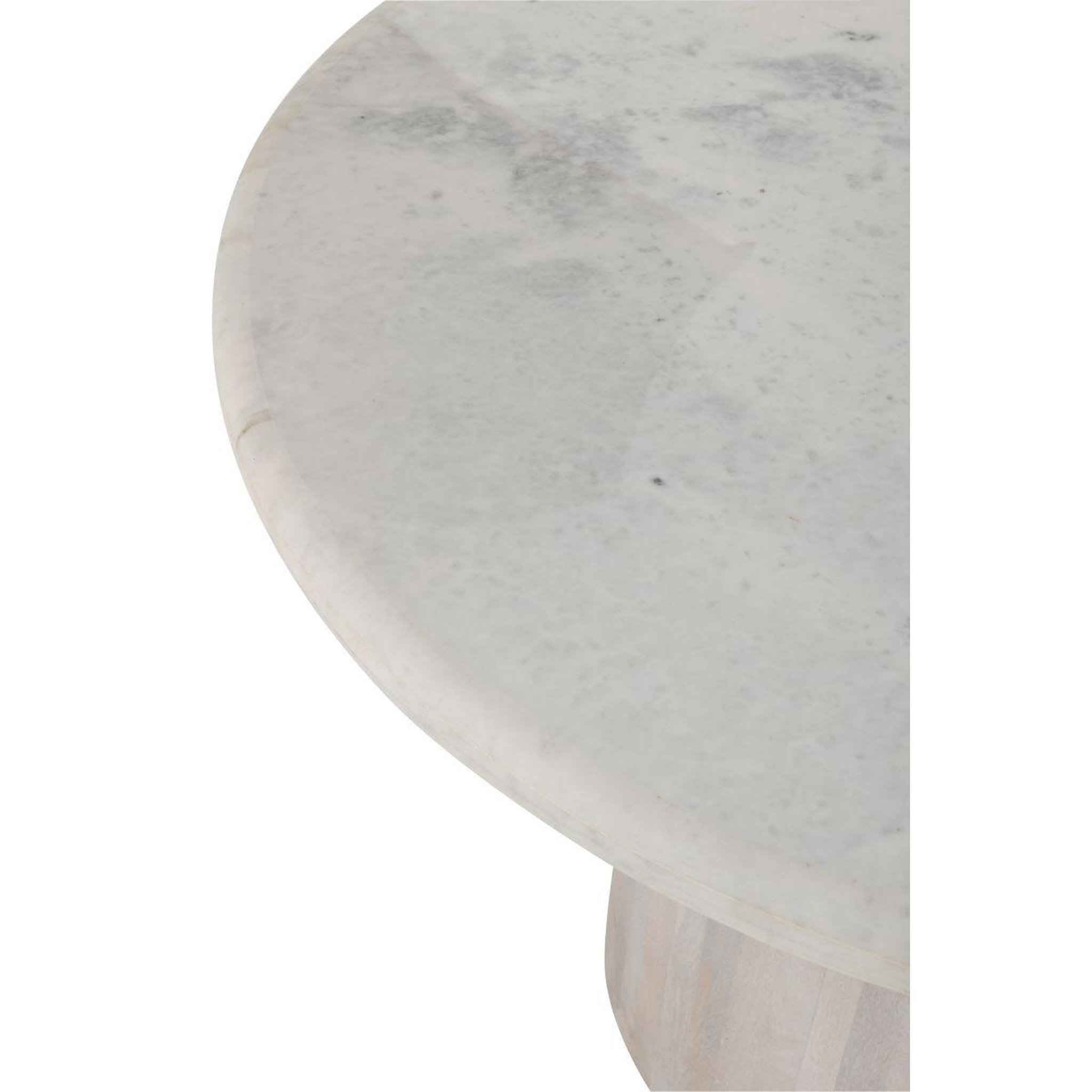 Voir la diapositive 4 : J-LINE Table à manger en marbre  noor  102cm blanc cassé