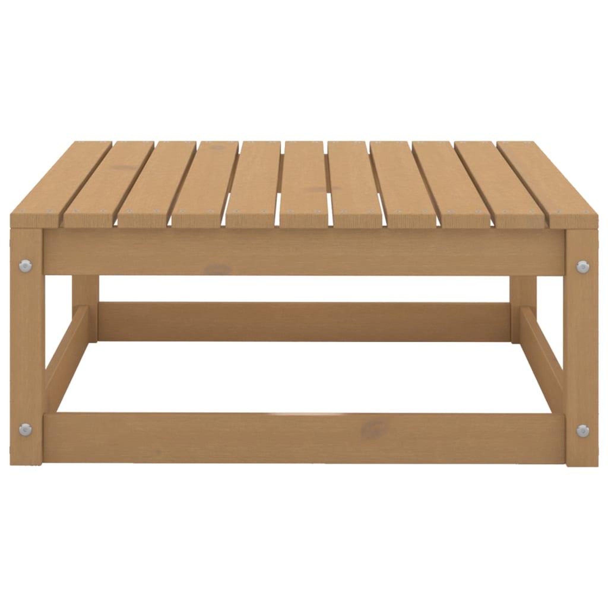 Voir la diapositive 3 : VIDAXL Repose-pied de jardin et coussin Marron miel Bois de pin massif