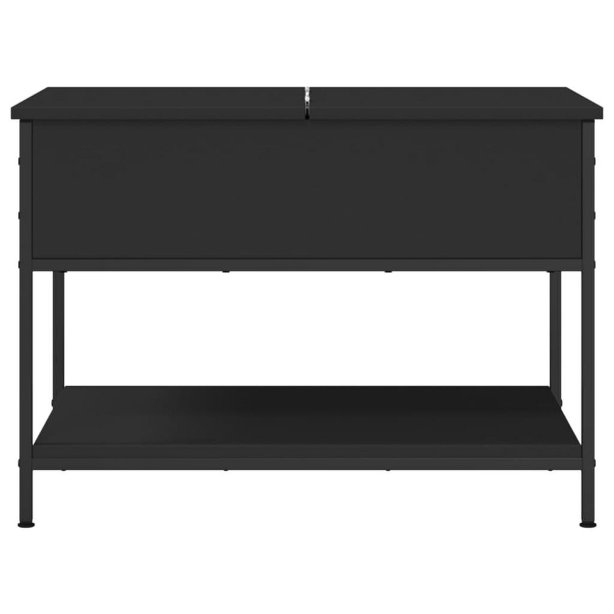 VIDAXL Table basse noir 70x50x50 cm bois d'ingenierie et metal