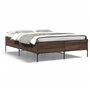 Voir la diapositive 2 : VIDAXL Cadre de lit sans matelas chene marron 140x190 cm
