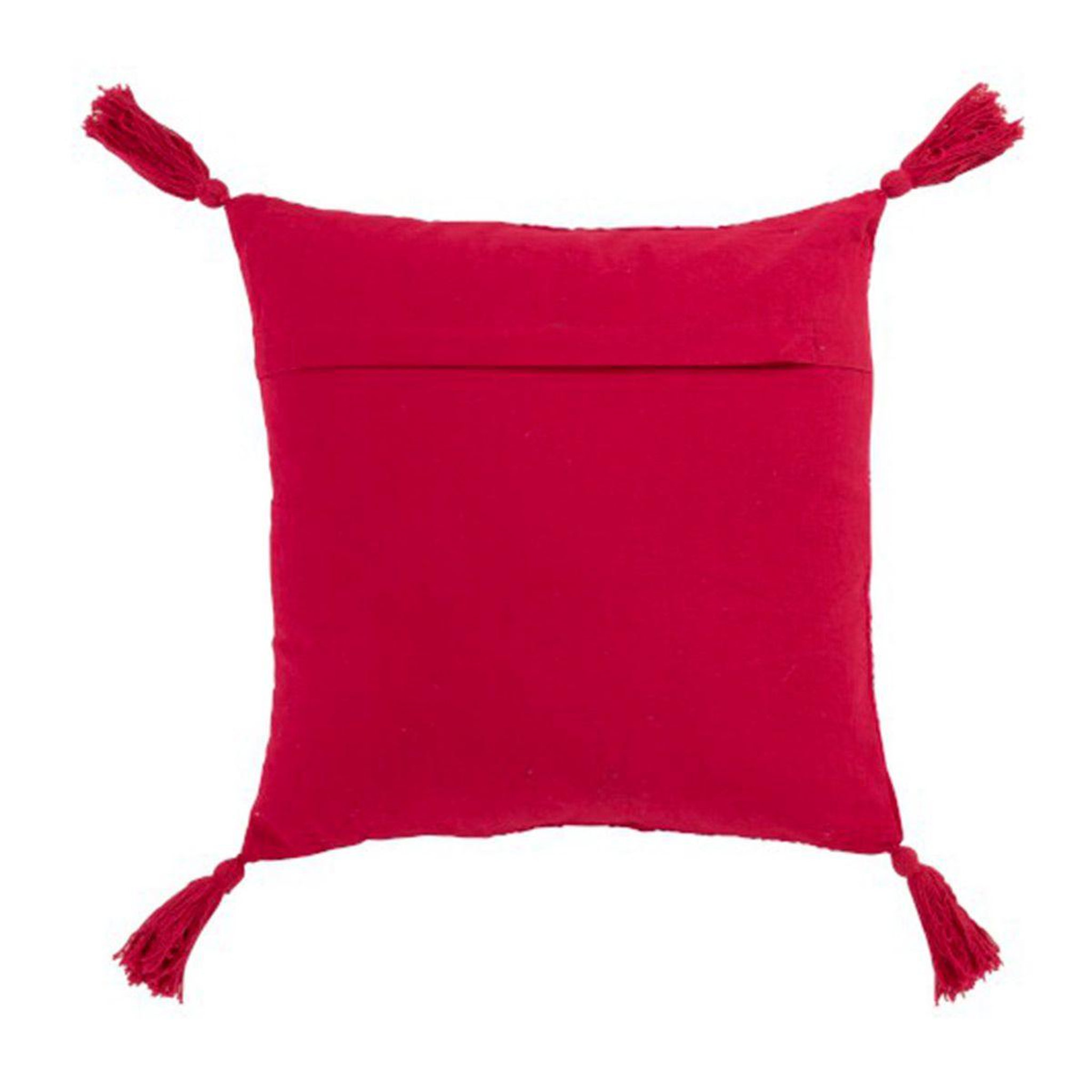 Voir la diapositive 2 : J-LINE Coussin Déco Carrée  Fayola  45x45cm Rose