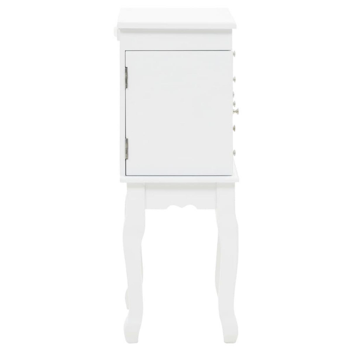 VIDAXL Armoire a bijoux sur pieds Blanc