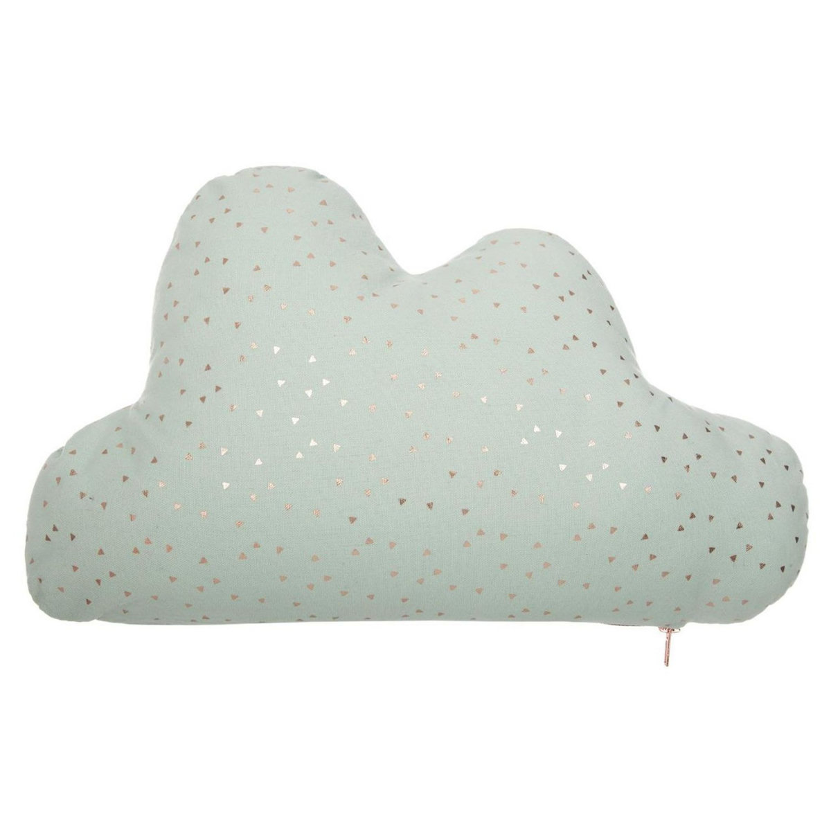 ATMOSPHERA FOR KIDS Coussin déco enfant forme nuage triangles dorés et zip