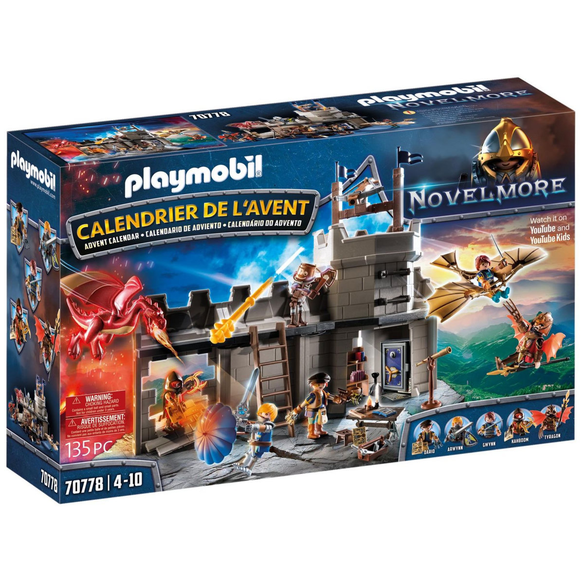 PLAYMOBIL 70778 - Novelmore - Calendrier de l'Avent chevaliers 