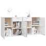 Voir la diapositive 4 : VIDAXL Buffet Blanc brillant 160x36x75 cm Bois d'ingenierie