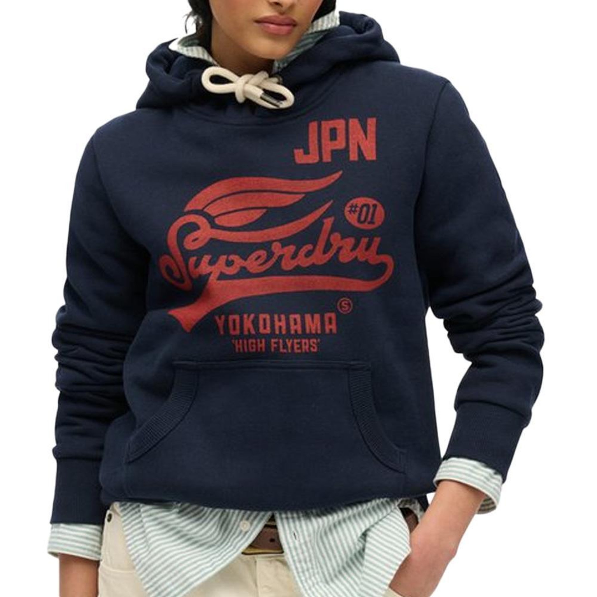 SUPERDRY Sweat  Femme Superdry Floral Hood. Coloris disponibles : Bleu