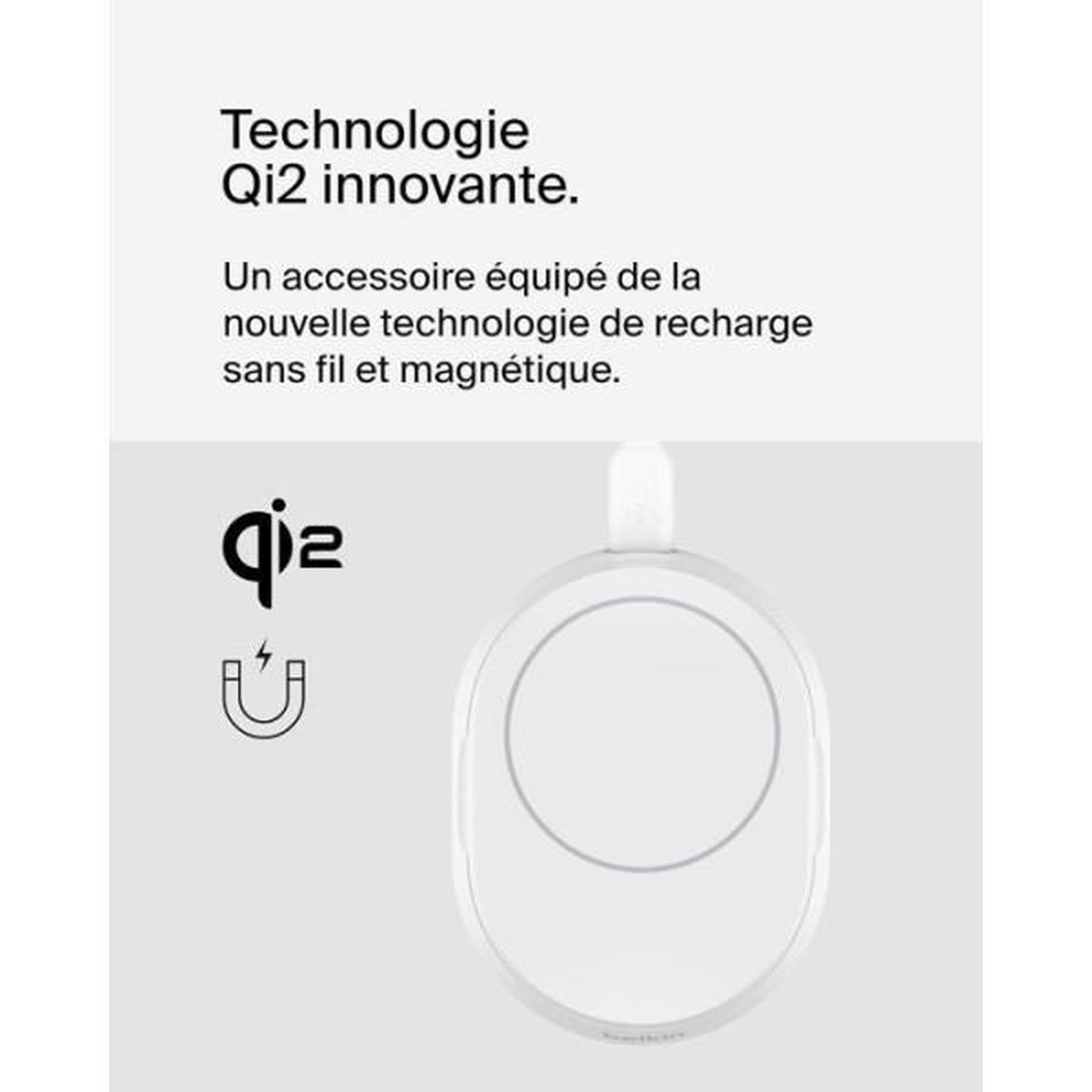 Voir la diapositive 3 : Belkin Support de charge magnétique - BELKIN - Qi2 - 15W - Blanc