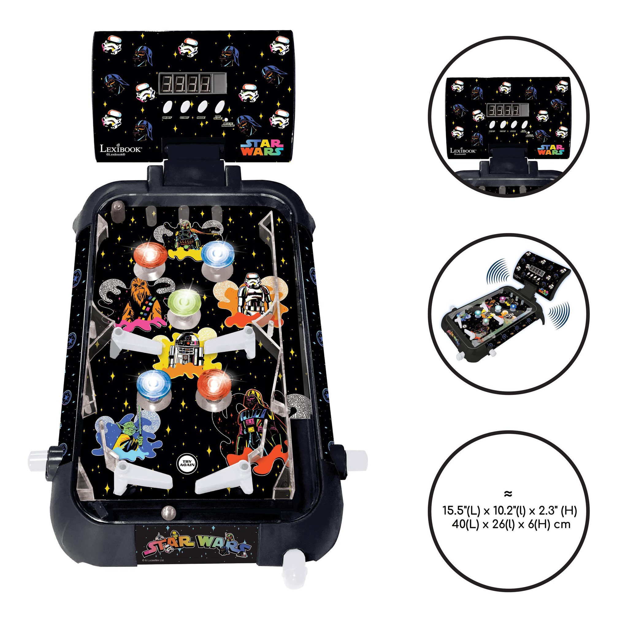 Voir la diapositive 2 : Lexibook Flipper électronique de table Star Wars