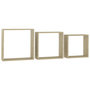 Voir la diapositive 3 : VIDAXL Etageres murales sous forme de cube 3 pcs Chene sonoma