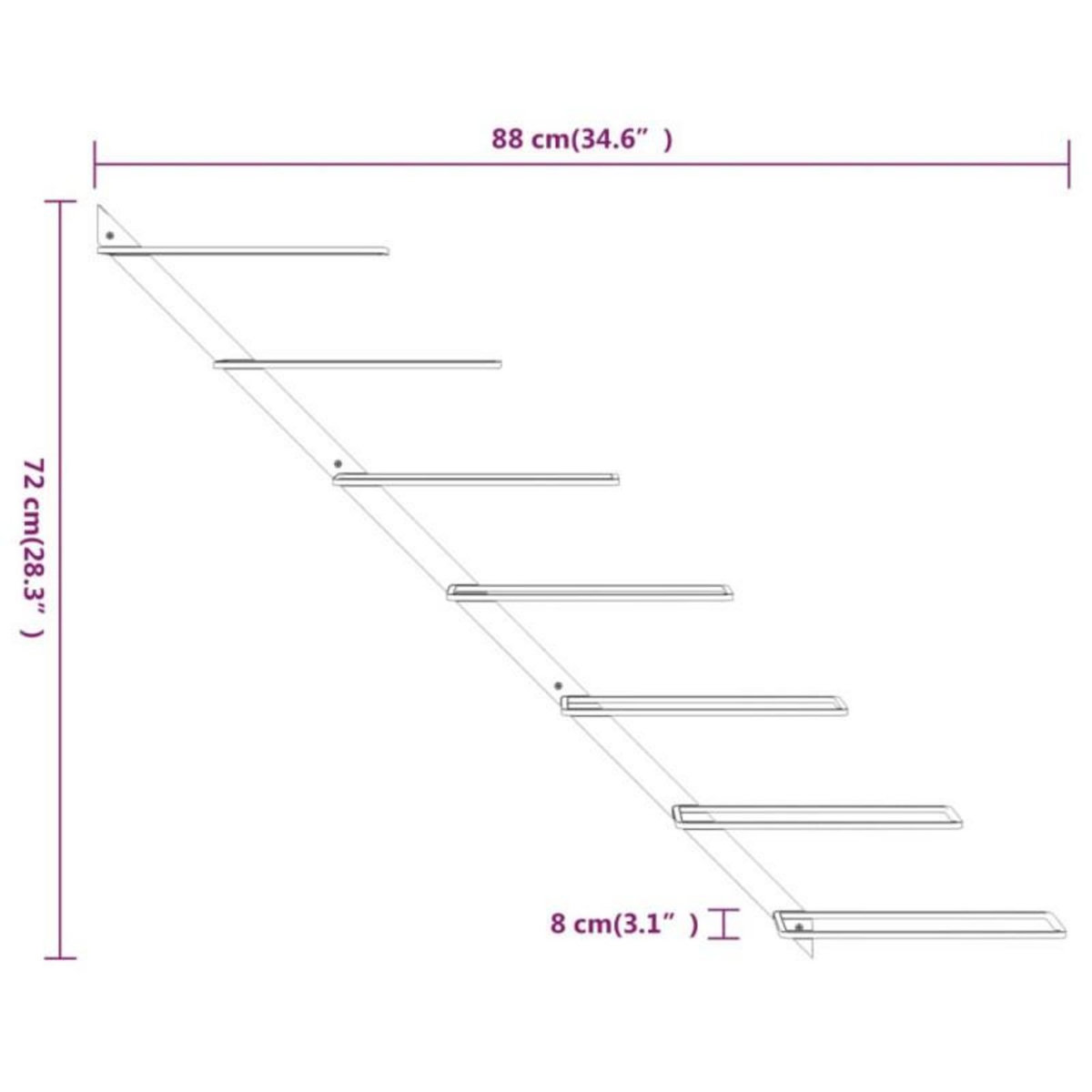 VIDAXL Casier à vin mural pour 7 bouteilles 2 pcs Doré Métal