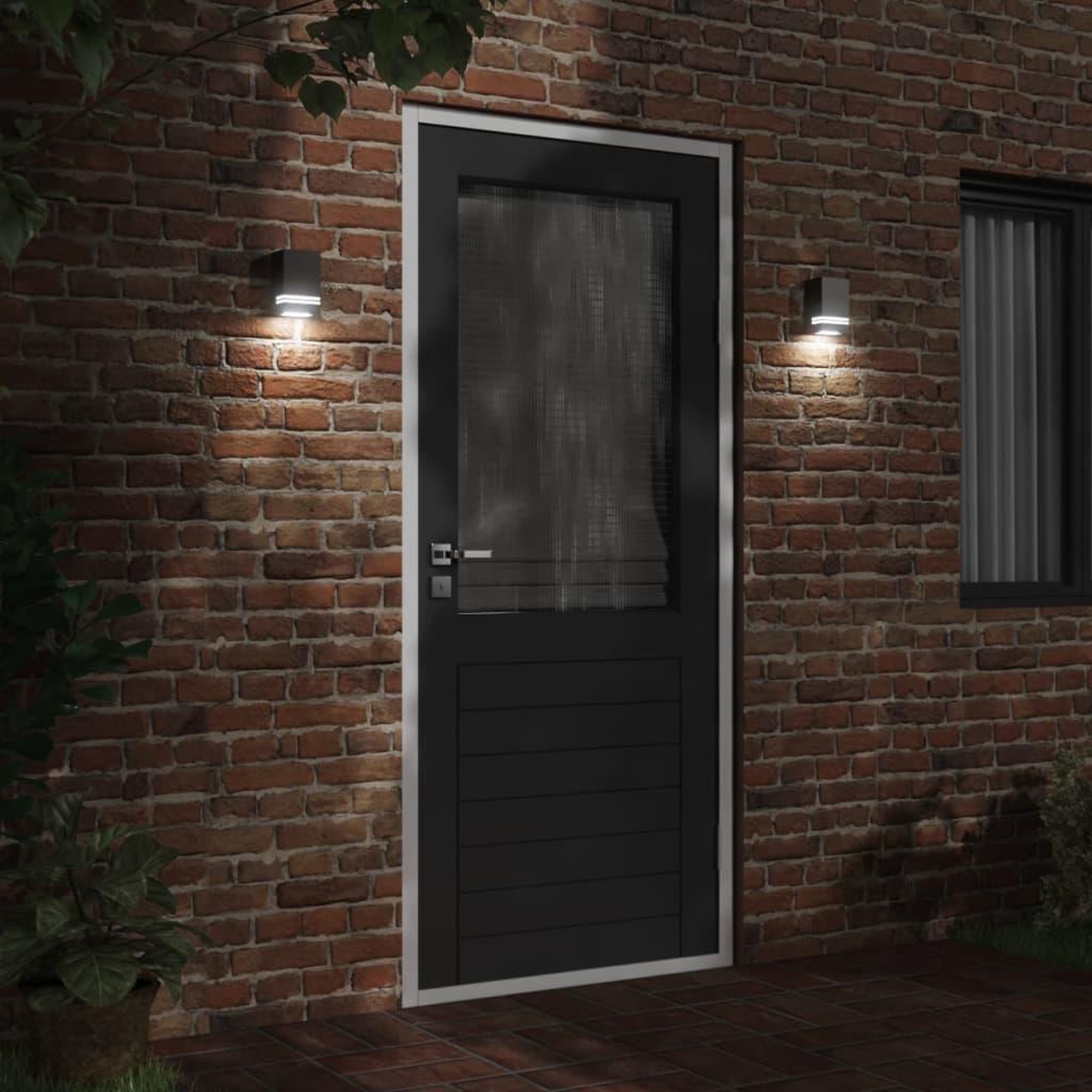 Voir la diapositive 3 : VIDAXL Appliques murales d'exterieur 2 pcs noir acier inoxydable