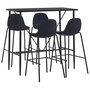 Voir la diapositive 1 : VIDAXL Ensemble de bar 5 pcs Tissu Noir