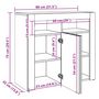 Voir la diapositive 6 : VIDAXL Buffet et lumieres LED vieux bois 80x35x75 cm bois d'ingenierie