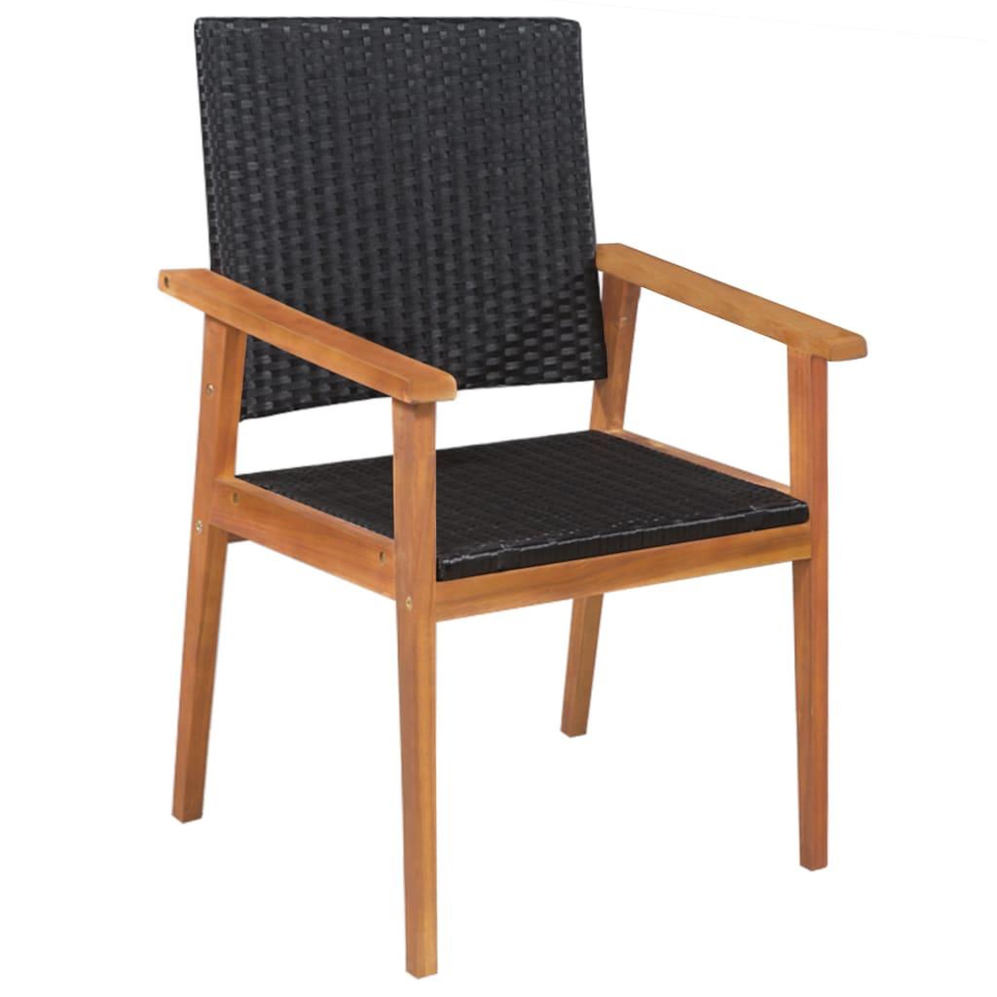 Voir la diapositive 2 : VIDAXL Ensemble a manger d'exterieur 5 pcs resine tressee noir marron