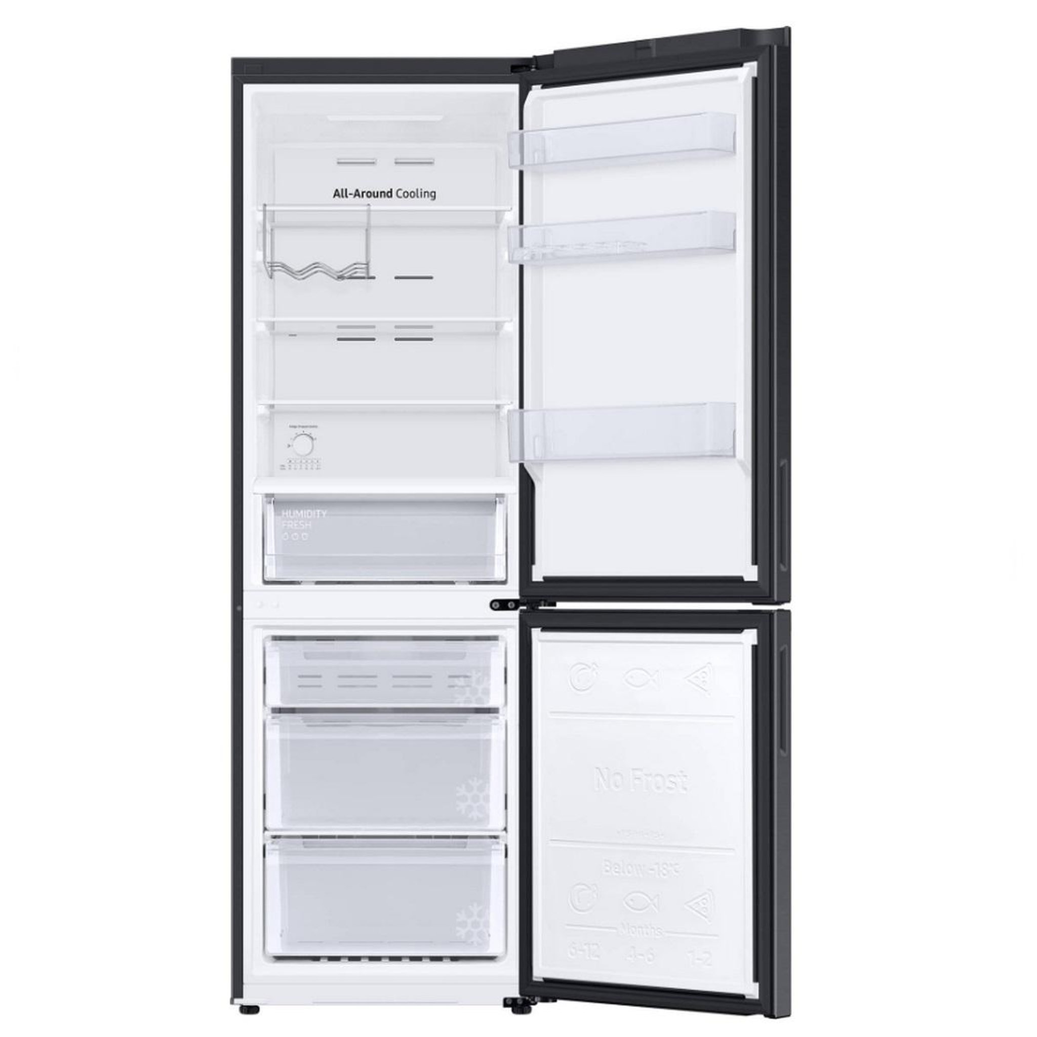 Voir la diapositive 4 : Samsung Réfrigérateur combiné 60cm 344l ventilé noir - RB33B612FBN