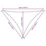 Voir la diapositive 6 : VIDAXL Voile de parasol tissu oxford triangulaire 5x5x6 m