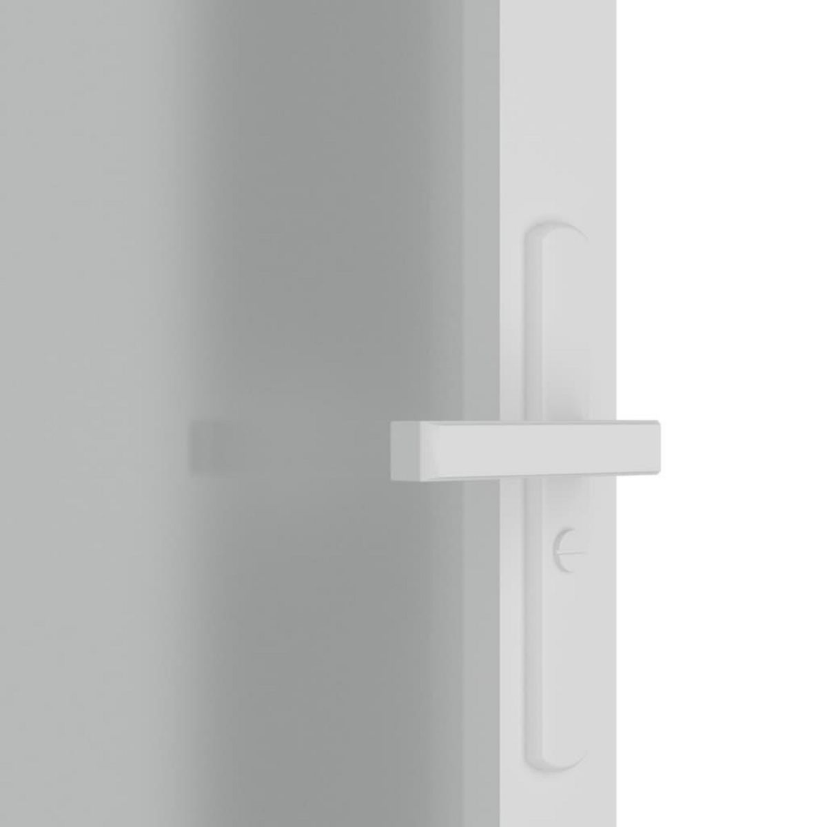 VIDAXL Porte interieure 76x201,5 cm Blanc Verre mat et aluminium