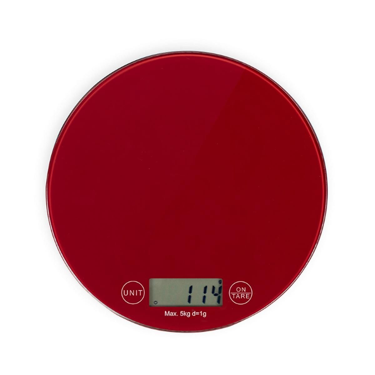 LIVOO Balance de cuisine électronique 5kg rouge chilli - DOM494R