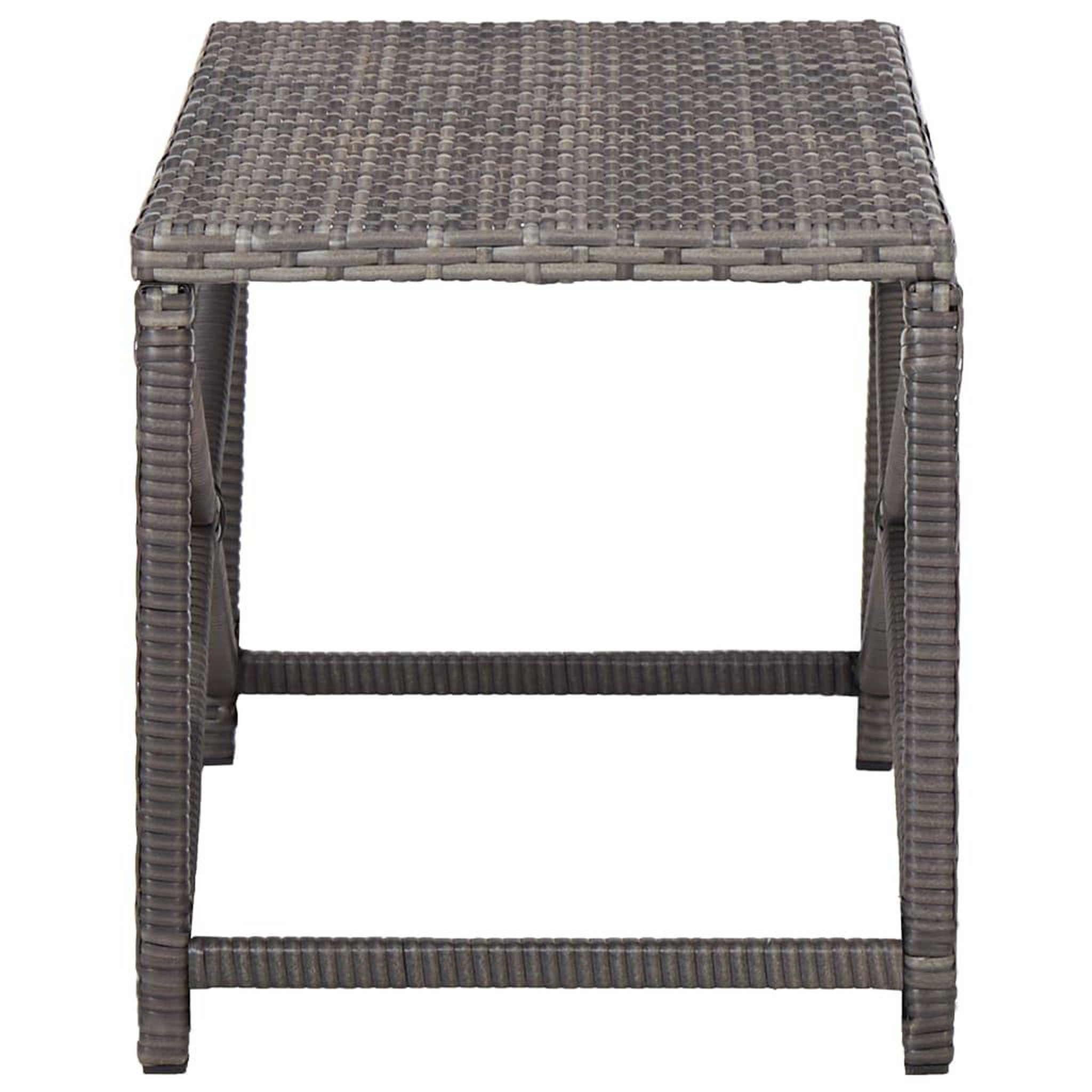 Voir la diapositive 3 : VIDAXL Banc de jardin 80 cm Resine tressee Gris