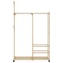 Voir la diapositive 4 : VIDAXL Porte vêtements et étagères et roulettes 100x38x175,5cm bambou