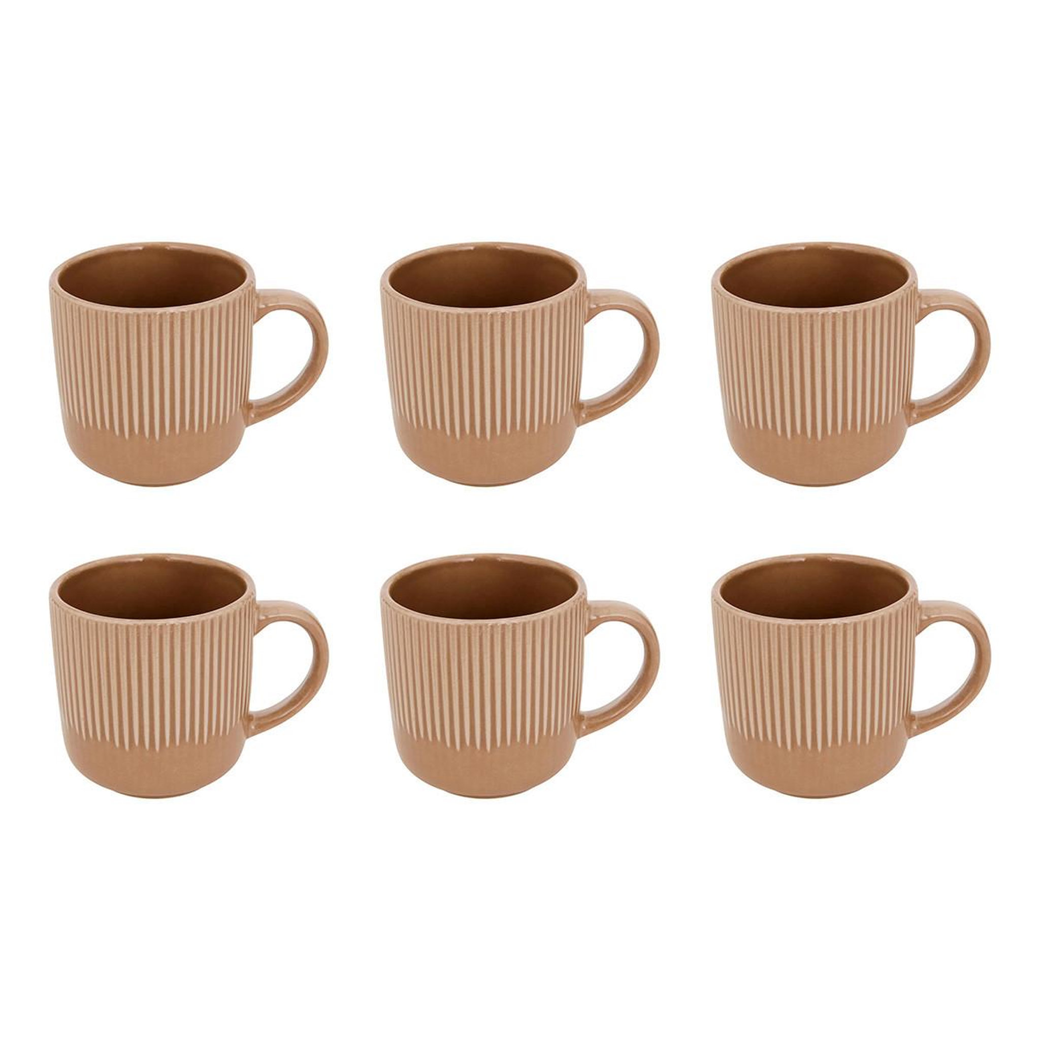 SECRET DE GOURMET Lot de 6 mugs en céramique  chloe  36cl moka