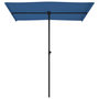 Voir la diapositive 4 : VIDAXL Parasol de jardin avec mat en aluminium 180x110 cm Bleu azure