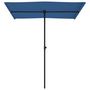 Voir la diapositive 4 : VIDAXL Parasol de jardin avec mat en aluminium 180x110 cm Bleu azure