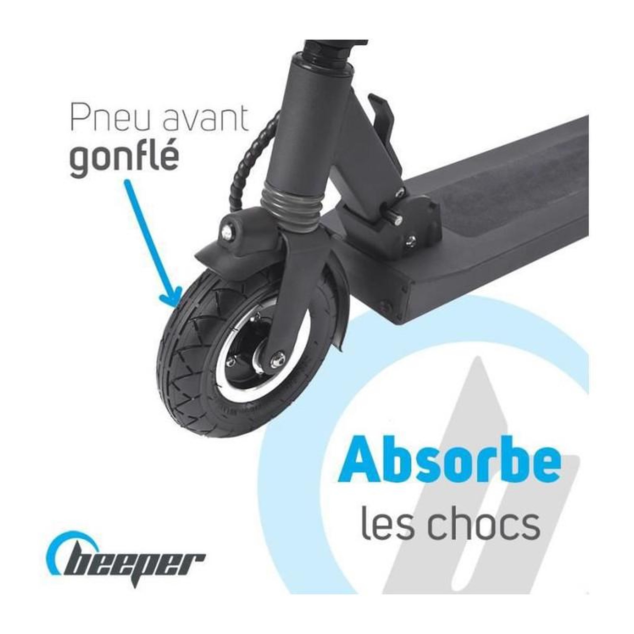 Voir la diapositive 4 : BEEPER Trottinette electrique SPEED FX8-G2-10 - BEEPER - Roues 8 - 350W - Noir