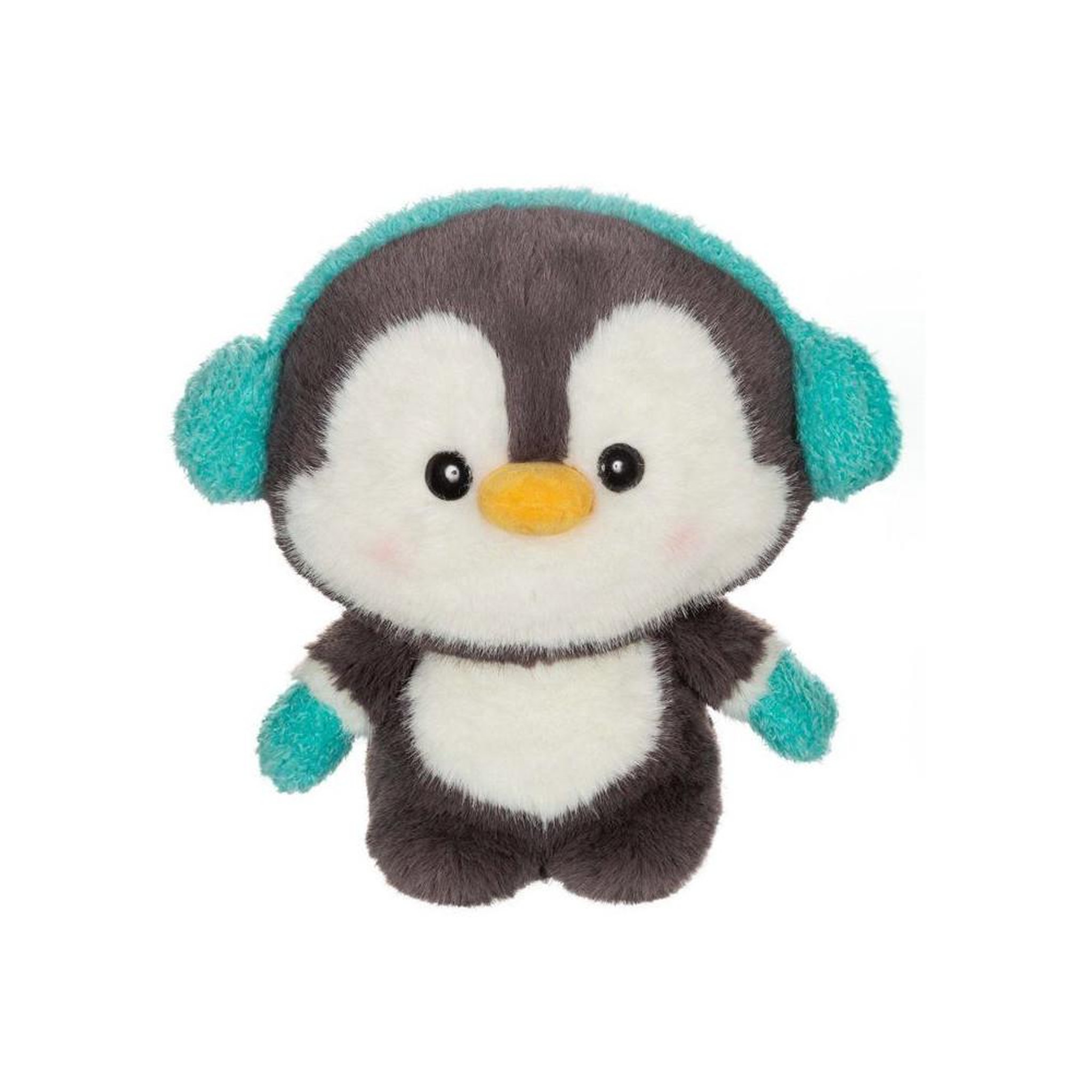 Gipsy Peluche pingouin Snowy 22 cm style kawaii avec accessoires hiver : serre-tête et moufles
