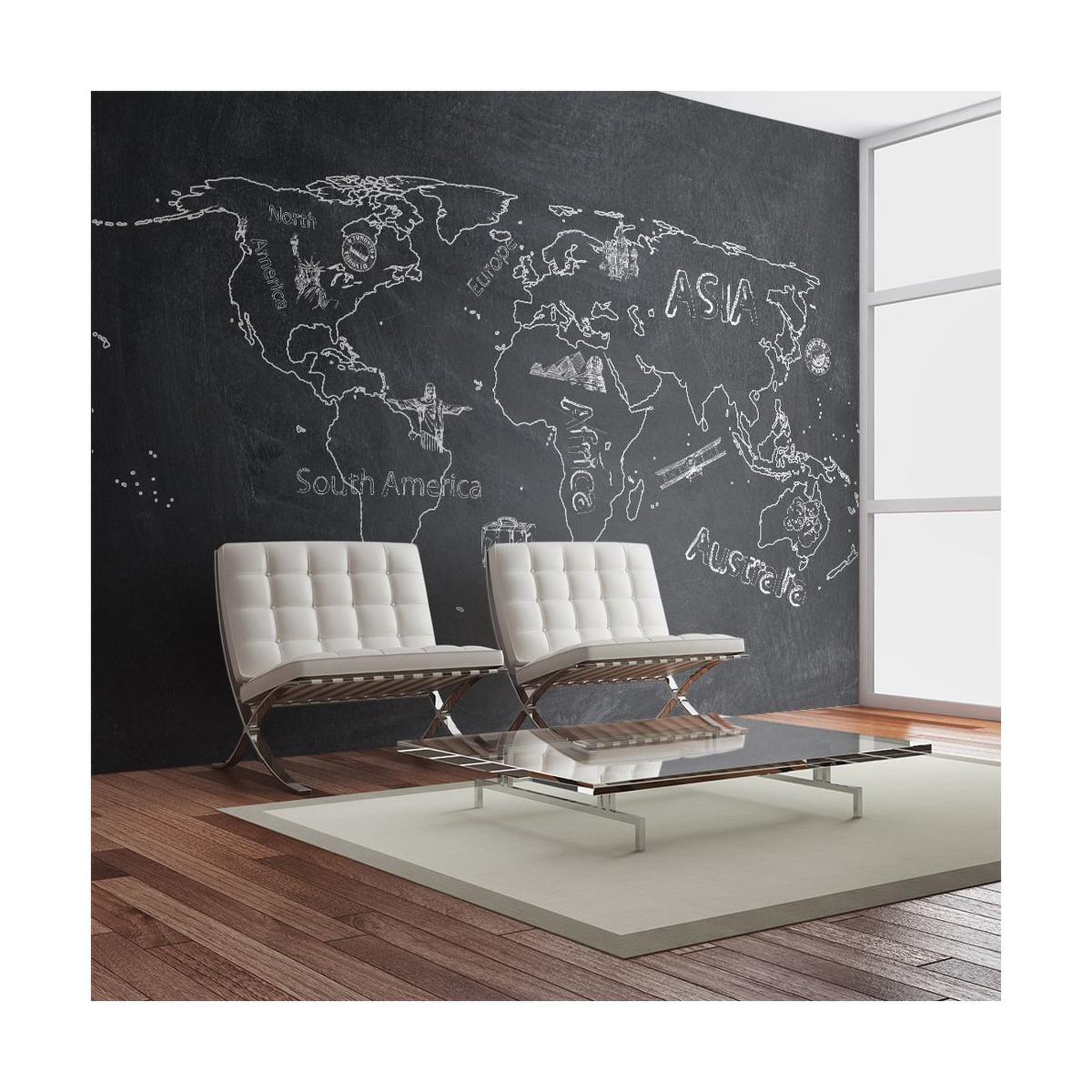 Paris Prix Papier peint  small travel. Large travel en anglais. Coloris disponibles : Multicolore