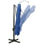 Voir la diapositive 4 : VIDAXL Parasol de jardin en porte-a-faux avec double toit bleu azur