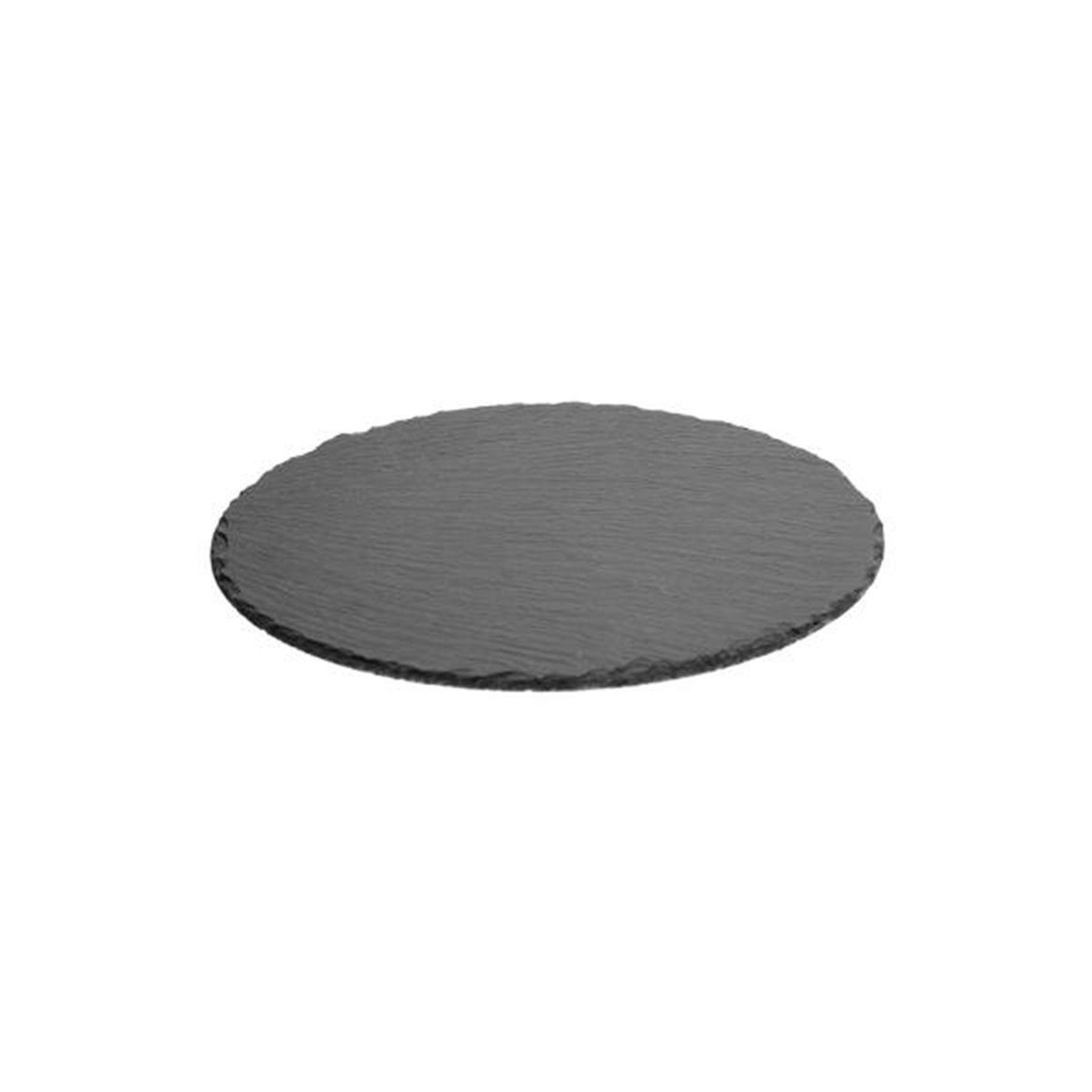 Voir la diapositive 2 : SECRET DE GOURMET Lot de 6 assiettes plates  ardoise  28cm gris