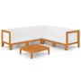 Voir la diapositive 2 : VIDAXL Salon de jardin 6 pcs avec coussins Bois d'acacia solide