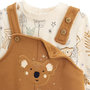 Voir la diapositive 3 : Petit Béguin Ensemble salopette bébé en molleton et t-shirt Constellation