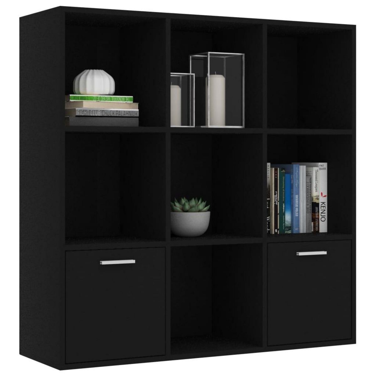 VIDAXL Bibliotheque Noir 98x30x98 cm Bois d'ingenierie