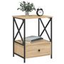 Voir la diapositive 3 : VIDAXL Tables de chevet 2 pcs chene sonoma 50x41x65 cm bois ingenierie